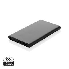 Vue Powerbank 4000mAh en plastique recyclé/aluminium RCS de couleur noir| Krokrodeal