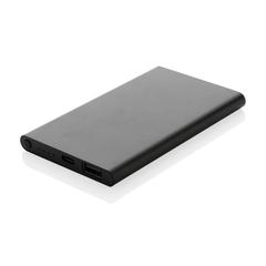 Vue Powerbank 4000mAh en plastique recyclé/aluminium RCS de couleur noir| Krokrodeal