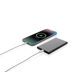 Vue Powerbank 4000mAh en plastique recyclé/aluminium RCS de couleur noir| Krokrodeal