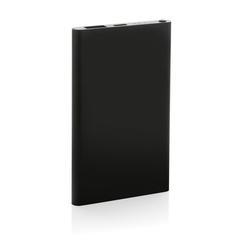 Vue Powerbank 4000mAh en plastique recyclé/aluminium RCS de couleur noir| Krokrodeal