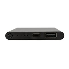 Vue Powerbank 4000mAh en plastique recyclé/aluminium RCS de couleur noir| Krokrodeal