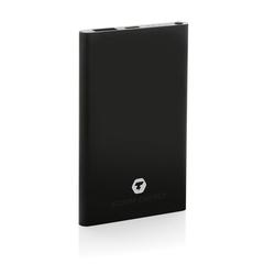Vue Powerbank 4000mAh en plastique recyclé/aluminium RCS de couleur noir| Krokrodeal