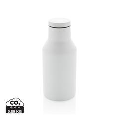 Vue Bouteille isotherme compacte 300ml en acier inoxydable recyc de couleur blanc| Krokrodeal