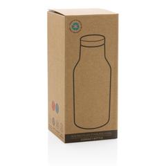 Vue Bouteille isotherme compacte 300ml en acier inoxydable recyc de couleur blanc| Krokrodeal
