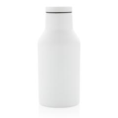 Vue Bouteille isotherme compacte 300ml en acier inoxydable recyc de couleur blanc| Krokrodeal