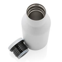Vue Bouteille isotherme compacte 300ml en acier inoxydable recyc de couleur blanc| Krokrodeal
