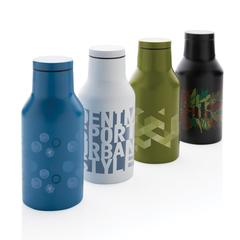 Vue Bouteille isotherme compacte 300ml en acier inoxydable recyc de couleur blanc| Krokrodeal