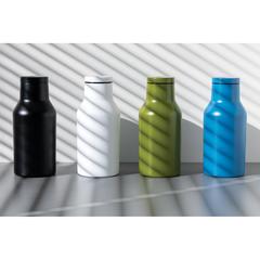 Vue Bouteille isotherme compacte 300ml en acier inoxydable recyc de couleur blanc| Krokrodeal