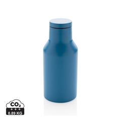 Vue Bouteille isotherme compacte 300ml en acier inoxydable recyc de couleur bleu| Krokrodeal