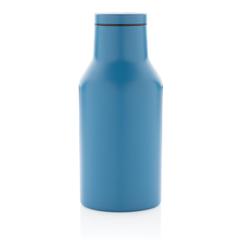 Vue Bouteille isotherme compacte 300ml en acier inoxydable recyc de couleur bleu| Krokrodeal