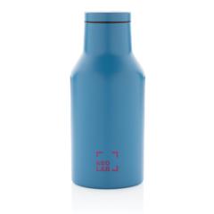 Vue Bouteille isotherme compacte 300ml en acier inoxydable recyc de couleur bleu| Krokrodeal