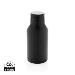 Vue Bouteille isotherme compacte 300ml en acier inoxydable recyc de couleur noir| Krokrodeal