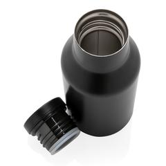 Vue Bouteille isotherme compacte 300ml en acier inoxydable recyc de couleur noir| Krokrodeal