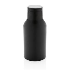 Vue Bouteille isotherme compacte 300ml en acier inoxydable recyc de couleur noir| Krokrodeal