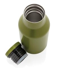 Vue Bouteille isotherme compacte 300ml en acier inoxydable recyc de couleur vert| Krokrodeal