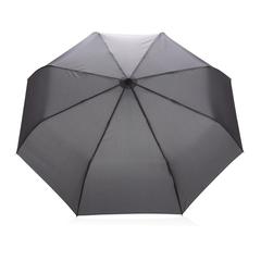 Vue Parapluie 21" automatique rPET 190T et bambou Impact AWARE™ de couleur gris| Krokrodeal