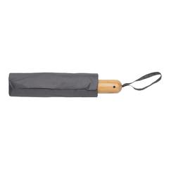 Vue Parapluie 21" automatique rPET 190T et bambou Impact AWARE™ de couleur gris| Krokrodeal