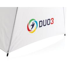 Vue Parapluie 21" automatique rPET 190T et bambou Impact AWARE™ de couleur blanc| Krokrodeal
