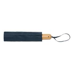Vue Parapluie 21" automatique rPET 190T et bambou Impact AWARE™ de couleur bleu| Krokrodeal