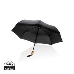 Parapluie 21" automatique rPET 190T et bambou Impact AWARE™ publicitaire pas cher