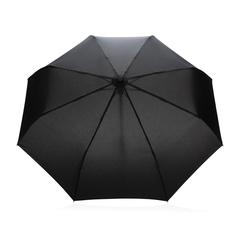 Vue Parapluie 21" automatique rPET 190T et bambou Impact AWARE™ de couleur noir| Krokrodeal