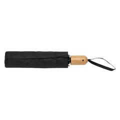Vue Parapluie 21" automatique rPET 190T et bambou Impact AWARE™ de couleur noir| Krokrodeal