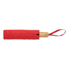 Vue Parapluie 21" automatique rPET 190T et bambou Impact AWARE™ de couleur rouge| Krokrodeal