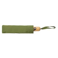 Vue Parapluie 21" automatique rPET 190T et bambou Impact AWARE™ de couleur vert| Krokrodeal