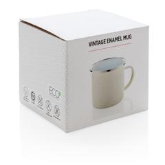 Vue Tasse en émail de couleur blanc| Krokrodeal