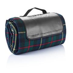 Vue Couverture pique-nique écossaise de couleur noir| Krokrodeal