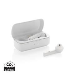 Vue Ecouteurs TWS dans son boîtier de charge Flow de couleur blanc| Krokrodeal