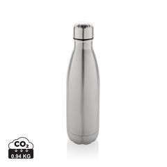 Vue Bouteille d'eau en acier inox recyclé certifié RCS Eureka de couleur gris| Krokrodeal