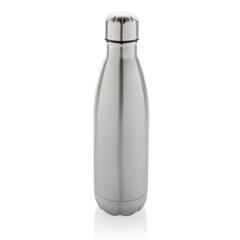 Vue Bouteille d'eau en acier inox recyclé certifié RCS Eureka de couleur gris| Krokrodeal
