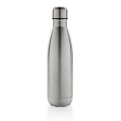 Vue Bouteille d'eau en acier inox recyclé certifié RCS Eureka de couleur gris| Krokrodeal