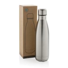 Vue Bouteille d'eau en acier inox recyclé certifié RCS Eureka de couleur gris| Krokrodeal