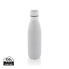 Vue Bouteille d'eau en acier inox recyclé certifié RCS Eureka de couleur blanc| Krokrodeal