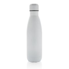 Vue Bouteille d'eau en acier inox recyclé certifié RCS Eureka de couleur blanc| Krokrodeal