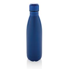 Vue Bouteille d'eau en acier inox recyclé certifié RCS Eureka de couleur bleu| Krokrodeal