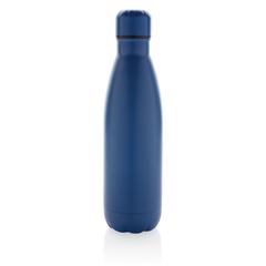 Vue Bouteille d'eau en acier inox recyclé certifié RCS Eureka de couleur bleu| Krokrodeal
