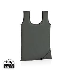Vue Sac shopping pliable en rPET 190T Impact AWARE™ de couleur gris| Krokrodeal