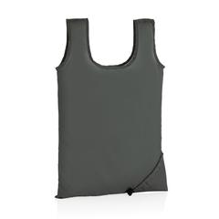Vue Sac shopping pliable en rPET 190T Impact AWARE™ de couleur gris| Krokrodeal