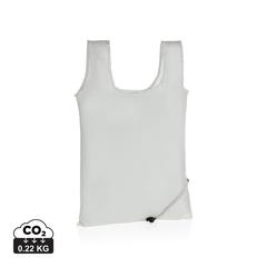 Vue Sac shopping pliable en rPET 190T Impact AWARE™ de couleur blanc| Krokrodeal