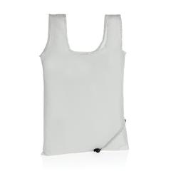 Vue Sac shopping pliable en rPET 190T Impact AWARE™ de couleur blanc| Krokrodeal