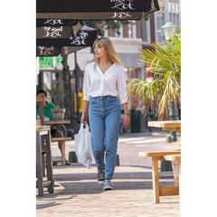 Vue Sac shopping pliable en rPET 190T Impact AWARE™ de couleur blanc| Krokrodeal