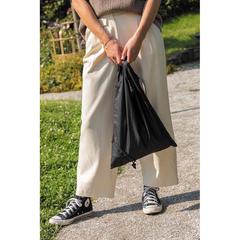 Vue Sac shopping pliable en rPET 190T Impact AWARE™ de couleur noir| Krokrodeal