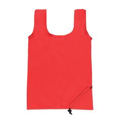 Vue Sac shopping pliable en rPET 190T Impact AWARE™ de couleur rouge| Krokrodeal