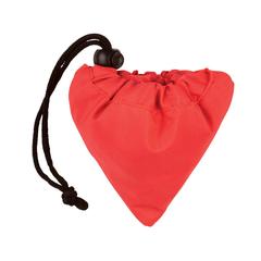 Vue Sac shopping pliable en rPET 190T Impact AWARE™ de couleur rouge| Krokrodeal