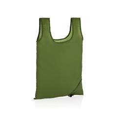 Vue Sac shopping pliable en rPET 190T Impact AWARE™ de couleur vert| Krokrodeal