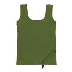 Vue Sac shopping pliable en rPET 190T Impact AWARE™ de couleur vert| Krokrodeal
