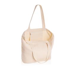 Vue Sac shopping en toile 240g/m² recyclée non teinté Aware™ de couleur blanc| Krokrodeal